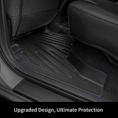 OEDRO floor mats for Tacoma featuring under-seat storage layout.