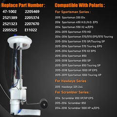 OEKITS fuel pump module close-up showing regulator for precise fuel pressure
