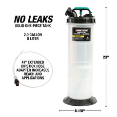 41 inch dipstick hose on OEMTOOLS 24936 provides deep access to reservoirs