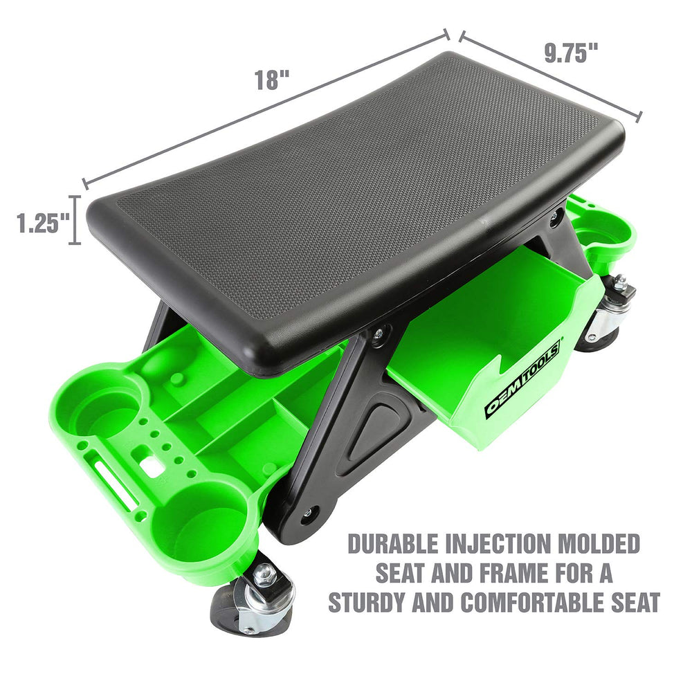 OEMTOOLS 24986 four cup holders store drinks, cleaners, or fasteners.