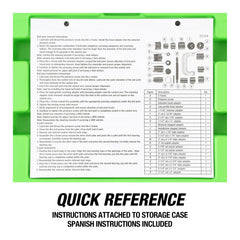OEMTOOLS 25104 sturdy storage case keeps components organized.
