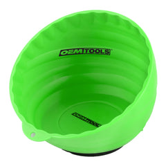 OEMTOOLS 25114 magnetic nut cup attached to a metal surface for quick parts access