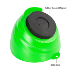 Rubber-coated magnets protect painted surfaces while keeping parts organized.