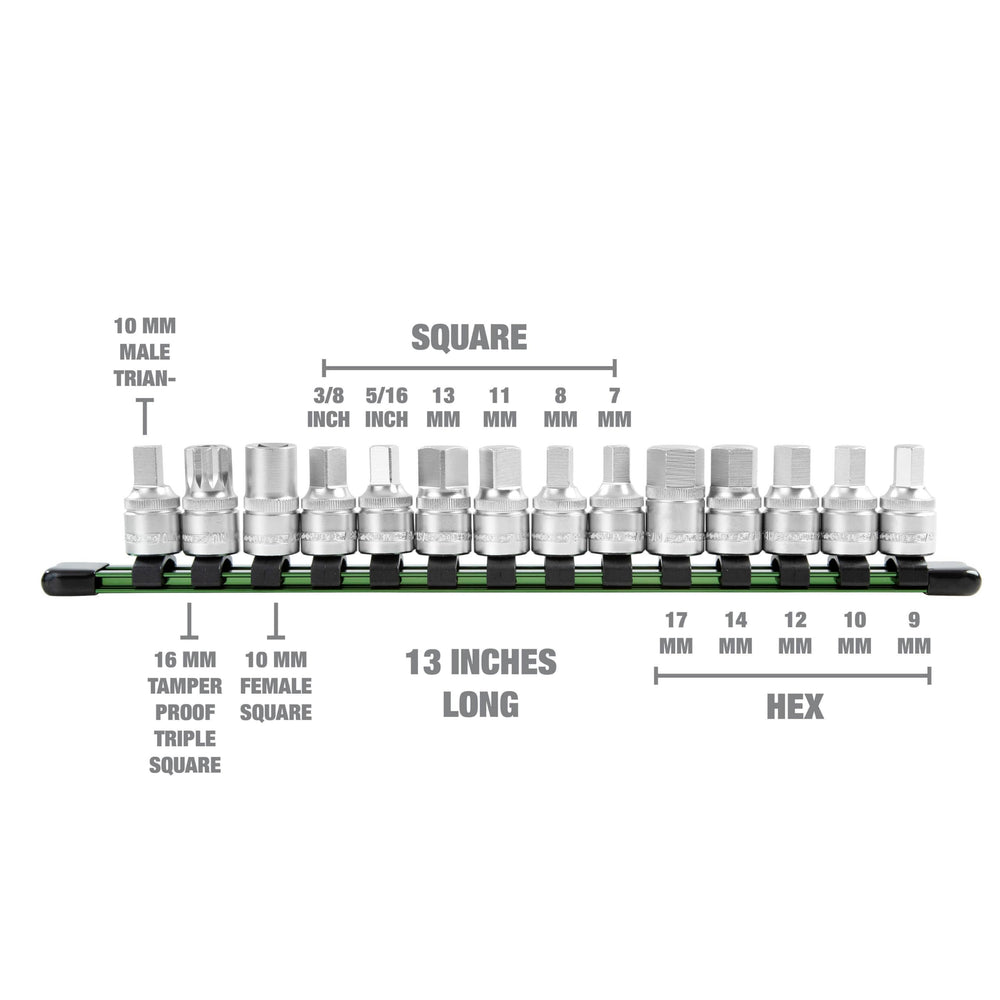 OEMTOOLS 25374 aluminum rail keeps sockets organized and protected