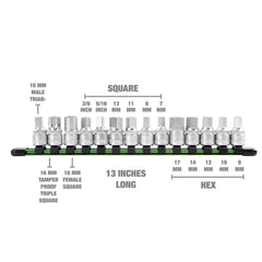 OEMTOOLS 25374 aluminum rail keeps sockets organized and protected