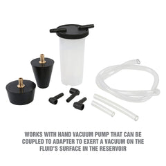 OEMTOOLS 27311 compatible with common hand vacuum pumps for easier bleeding.