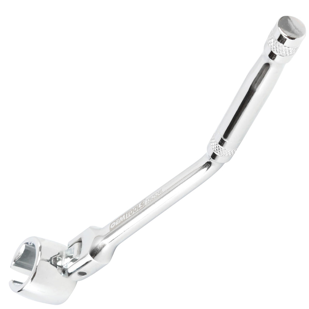 OEMTOOLS oxygen sensor wrench with swivel head for easier access in tight exhaust spaces.