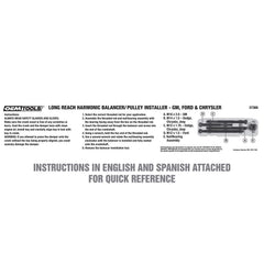 OEMTOOLS printed instructions guide straightforward harmonic balancer installation.