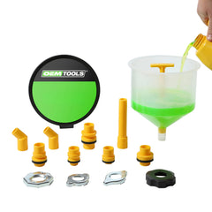 OEMTOOLS no spill coolant funnel kit assembly keeps refills clean and spill free