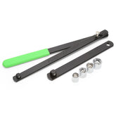 OEMTOOLS 24687 Serpentine Belt Tool Set with 3/8 drive handle provides strong tensioner release.