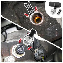 OEMUTA oil pressure sensor package includes sensor, socket, and filter screen.