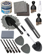 Oesee 18Pcs interior detailing kit with windshield brush reaching tight spots
