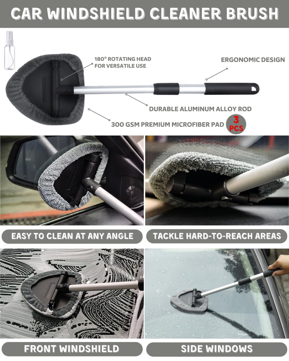 Oesee air vent brush cleans dust from car vents