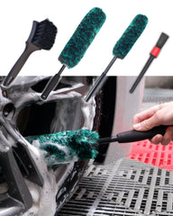 oesee professional wheel brush with soft fibers for scratch-free rim cleaning