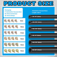 OFBAND vacuum hose connectors assortment ensures secure, leak-free joints.