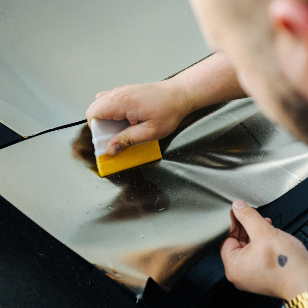 Off-Wrap Squeegees edge control aids alignment during tint and PPF.