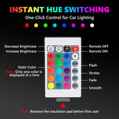 OFFKAT RGB remote 24-key control for color and mode changes