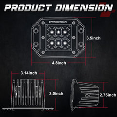 OFFROADTOWN flush mount pods installed on bumper enabling versatile off-road lighting