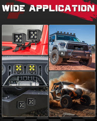 OFFROADTOWN LED Cubes front bumper mount for flexible installation