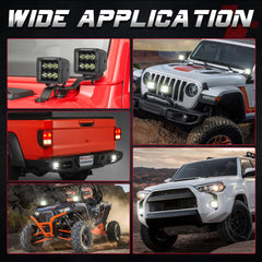 OFFROADTOWN LED Cubes black panel design complements vehicle styling
