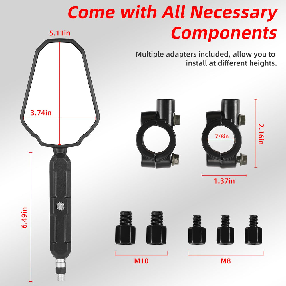 OFIG Adventure mirrors include adapters for easy height-adjustable installation.