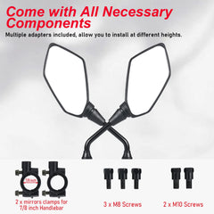Easy-install OFIG mirror with adapters for different heights
