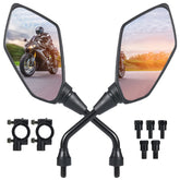 OFIG motorcycle mirror with wide-view for expanded rear awareness