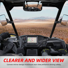 OFIG adjustable side mirror angle for precise positioning on rugged roll bars