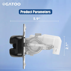 OGATOO easy-to-install latch, 100% tested for reliable operation.