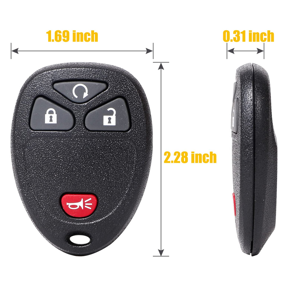 OGATOO GM vehicle fob — 315 MHz four-button remote for broad compatibility