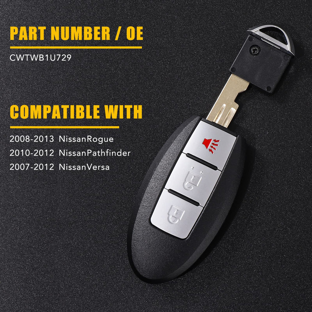 OGATOO replacement remote CWTWB1U729 matches original fit for Nissan models.