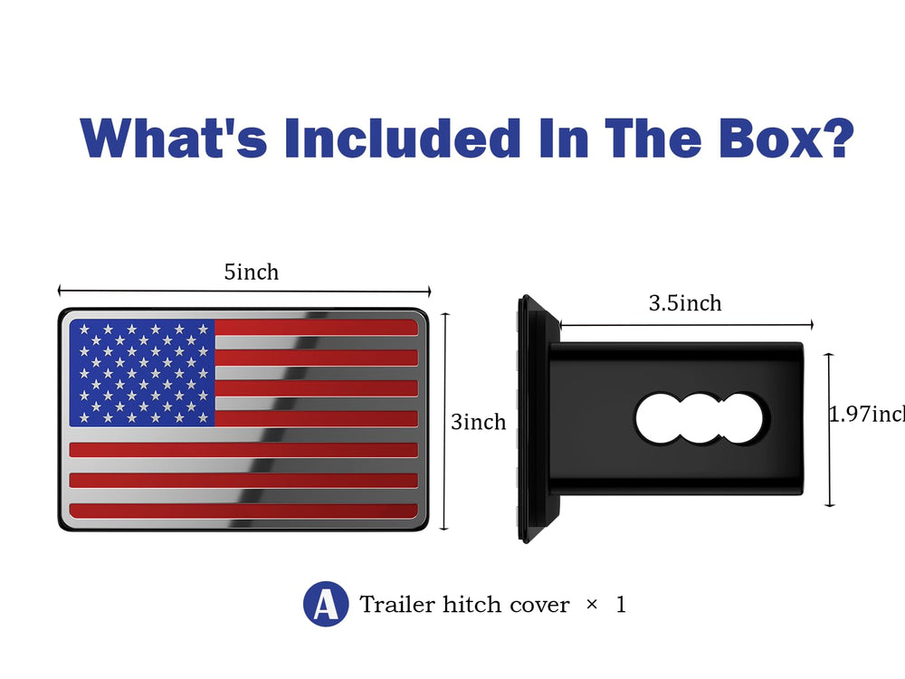 OGYE patriotic gift 2-inch hitch cover, ideal for veterans and holidays.