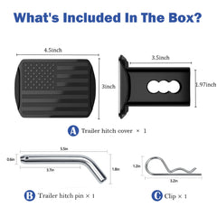 OGYE patriotic hitch cover kit enhances ride style and protection.