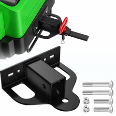 OGYE zero-turn mower hitch with 2 inch receiver for versatile yard hauling