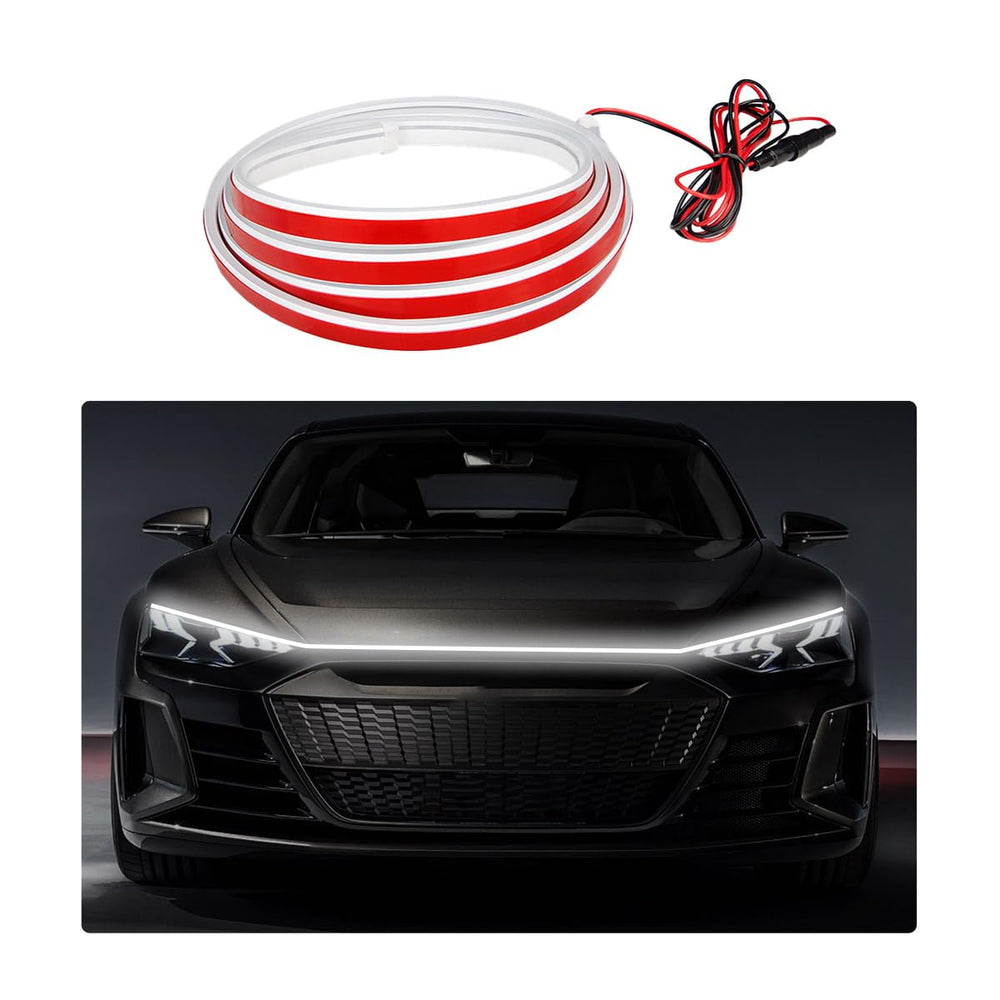 Ohleats 79 Inch hood light strip dynamic scan startup on car front for enhanced night visibility