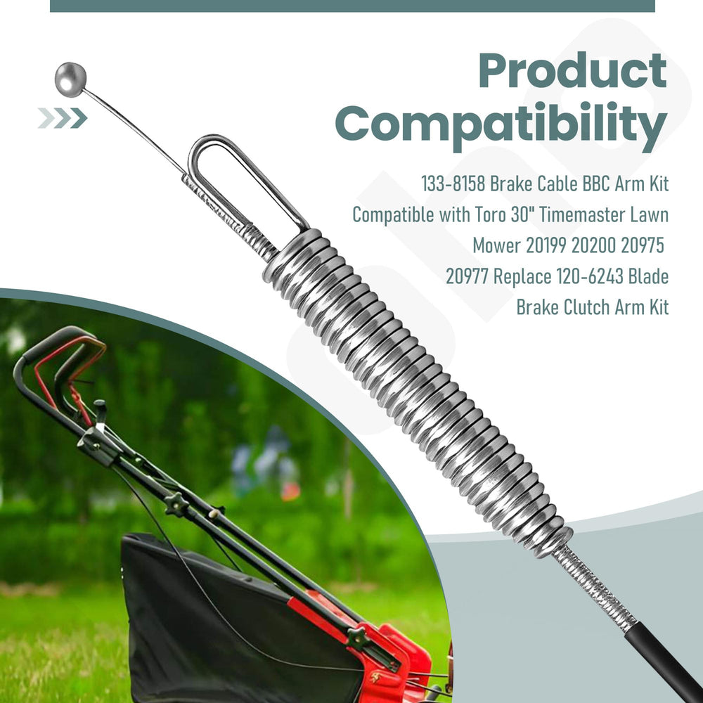 Durable materials emphasize long-lasting brake components under tough yard work.