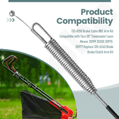 Durable materials emphasize long-lasting brake components under tough yard work.