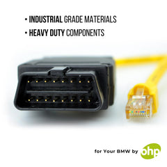 OHP ENET Bimmercode Cable for F-series BMWs supports multiple models.