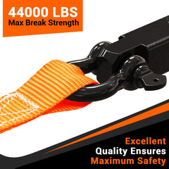 Ohuhu D Ring Shackles pin included for immediate winching setups