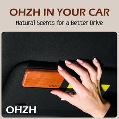 OHZH amber wood block with magnetic backing for quick placement