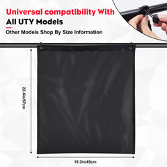 OIEKUN UTV mesh trash bag two-pack mounted on roll cage for convenient reach.