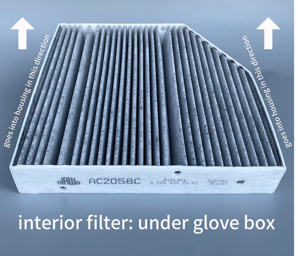 OIFILLIO dual filter packaging for Mercedes W167 shows all-in-one replacement