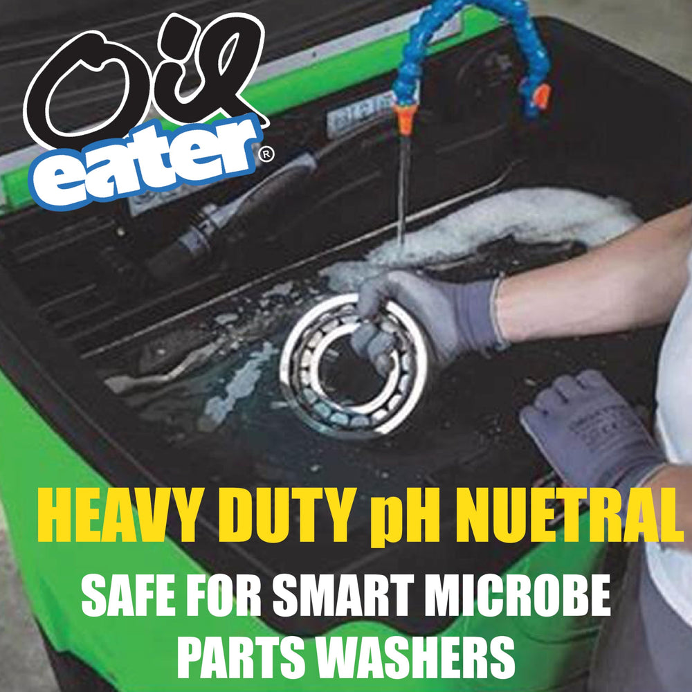 Oil Eater heated cleaning system compatibility for efficient warm processing.