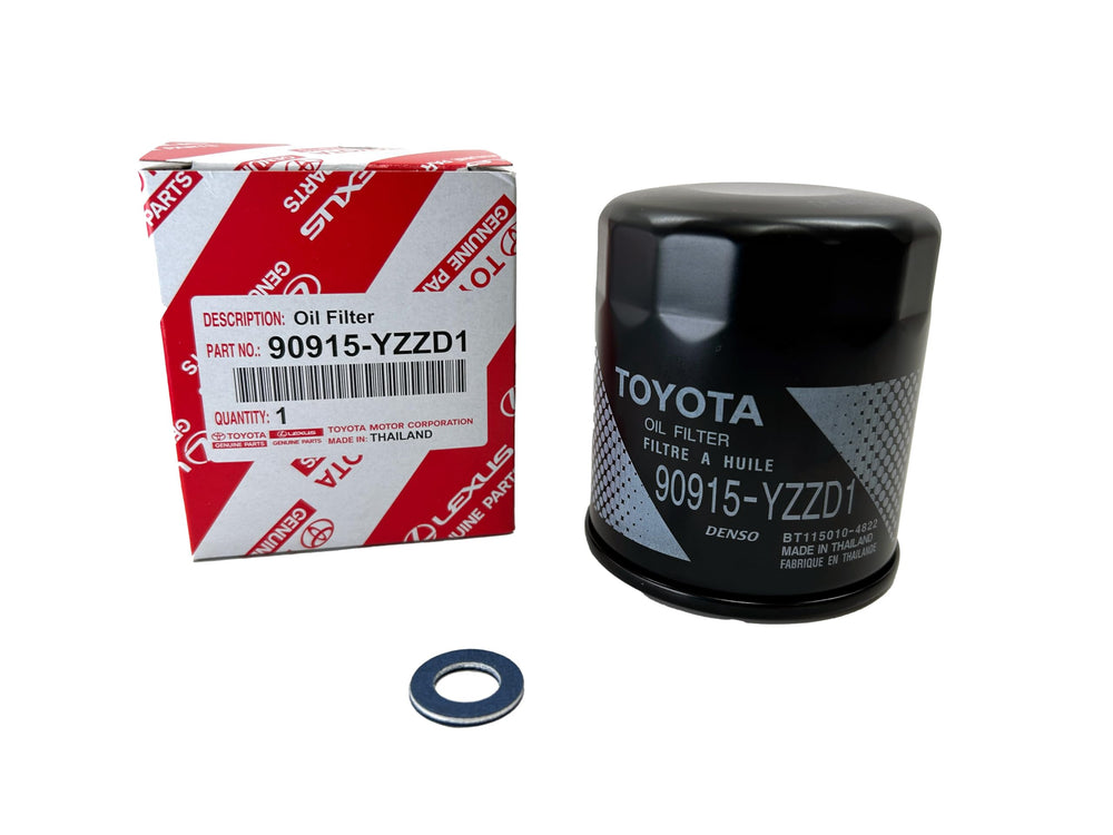 Three-pack of genuine oil filters 90915-YZZD1 for coverage across models.