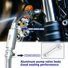 Ojeemii brake bleeder hose kit in use during bleed