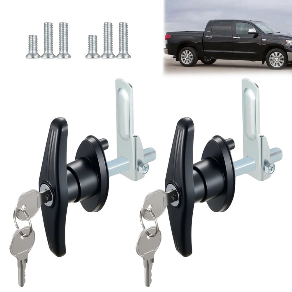 Ojeemii truck cap locking left T-handle installed for secure access.