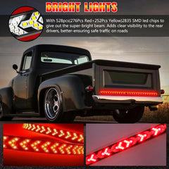 OJJ LED bar with sequential turn signals improves lane-change communication.