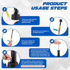 Ojtrtdr rigid reservoir and nylon tubing handle diverse automotive fluids.
