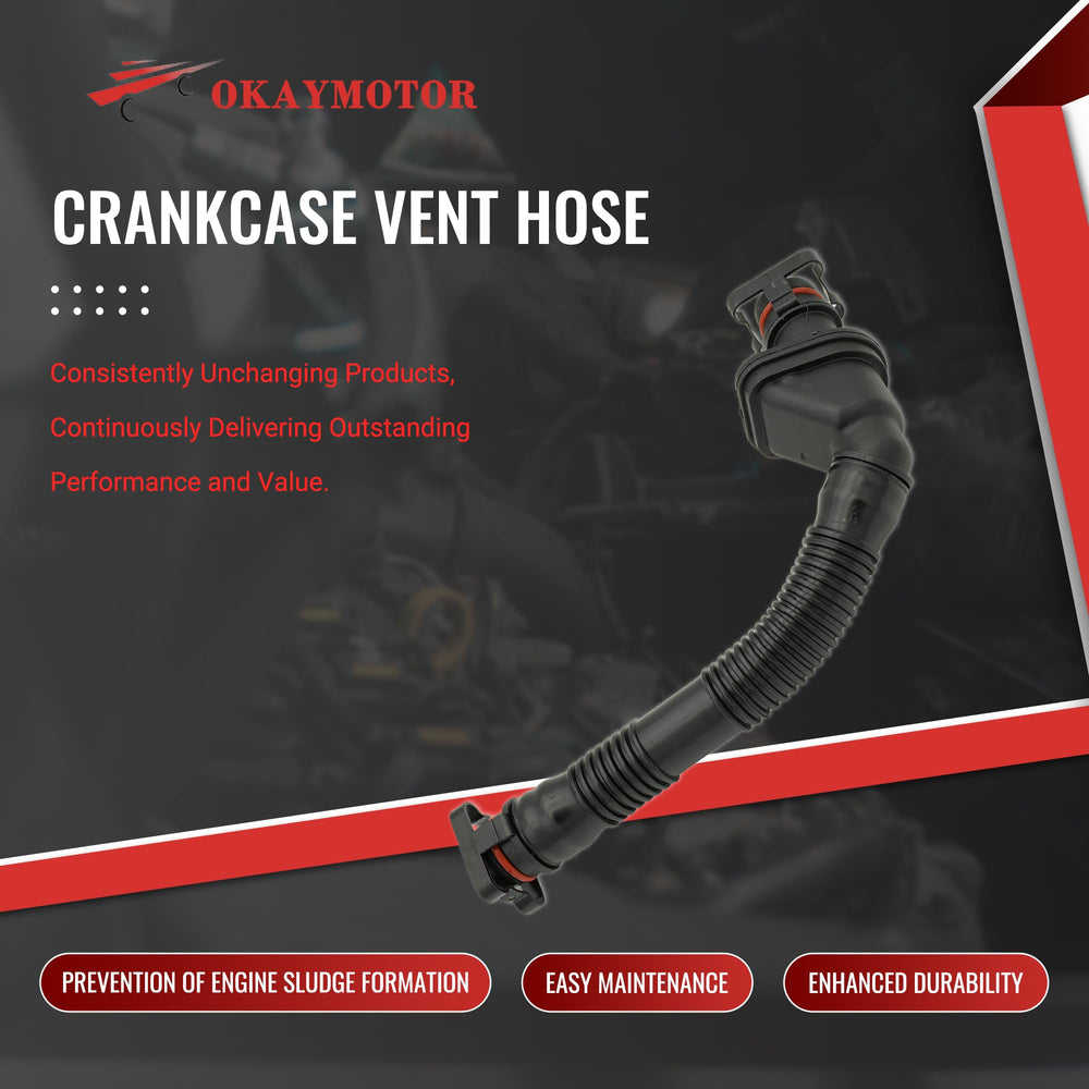 Okay Motor crankcase vent hose with part 11-15-7-553-949 ready for installation.