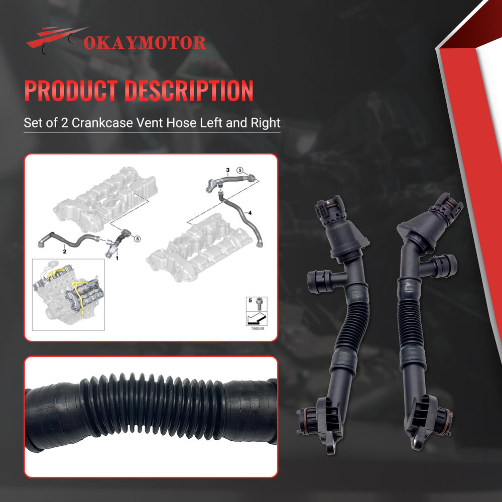 Okay Motor hose set compatible with 550i, 650i, 750i models.